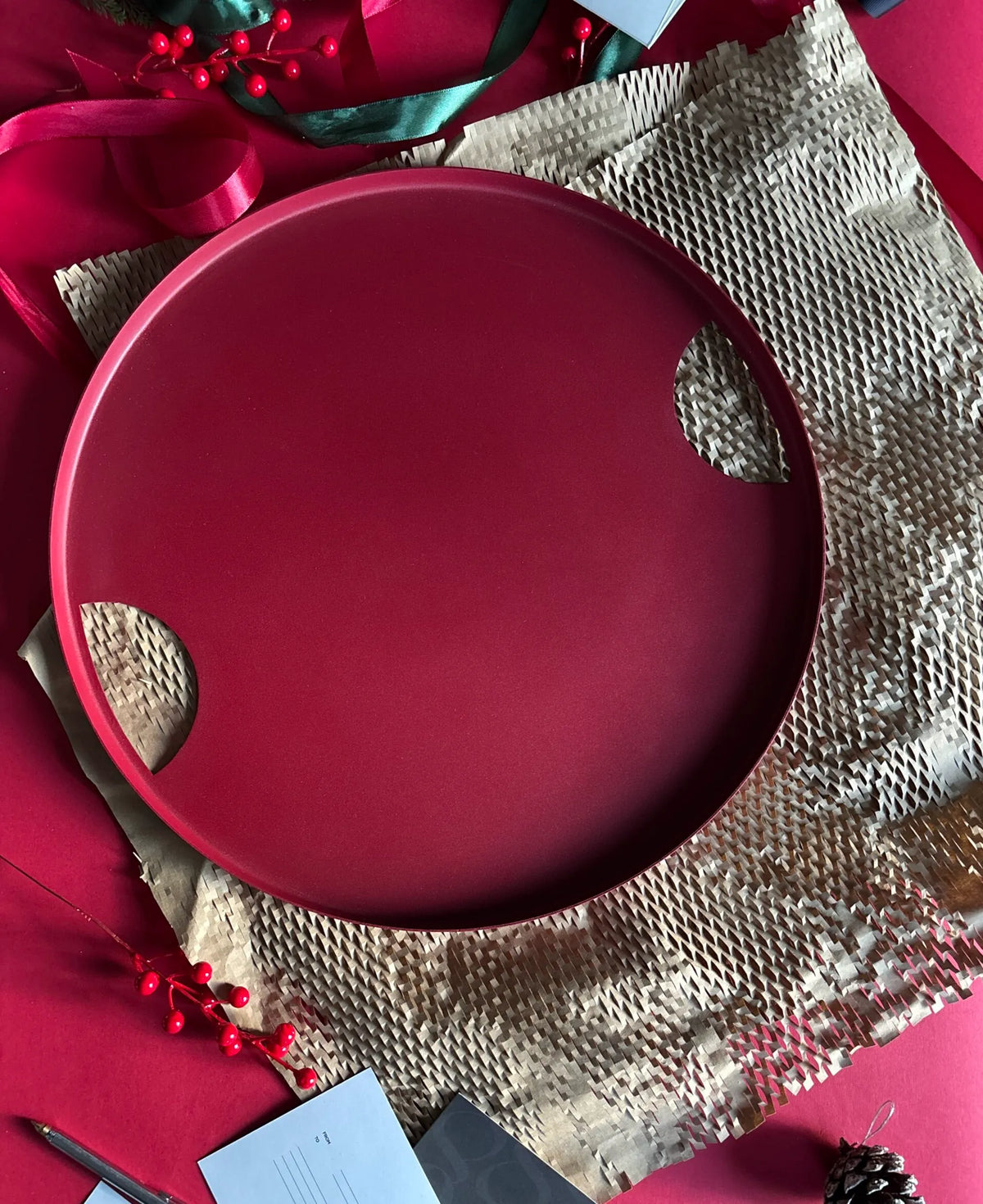 Red Serving Tray